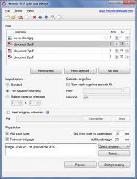 Hexonic PDF Split and Merge 1.0.3.0 screenshot. Click to enlarge!