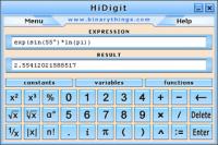 HiDigit 1.1 screenshot. Click to enlarge!