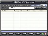 HiFi WMA WAV Converter 3.00.05 screenshot. Click to enlarge!