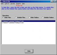Hide-A-File 2.0.0 screenshot. Click to enlarge!