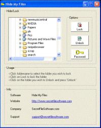 Hide My Files 1.0.43 screenshot. Click to enlarge!