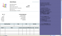 Hotel Invoice Template 1.10 screenshot. Click to enlarge!