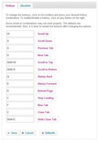 Hotkeys for Chrome 0.12 screenshot. Click to enlarge!