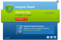 Hotspot Shield 6.8.12 screenshot. Click to enlarge!
