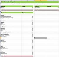 Household Budget Template screenshot. Click to enlarge!