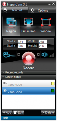 HyperCam Portable 3.5.1210.30 screenshot. Click to enlarge!