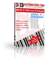 IDAutomation MICR E13B Font Advantage 13.7 screenshot. Click to enlarge!