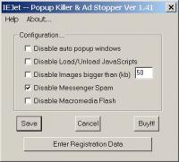 IEJet-Popup Killer and Ad Stopper 1.41 screenshot. Click to enlarge!