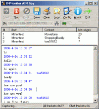 IMMonitor AIM Spy 2.2.8 screenshot. Click to enlarge!