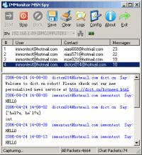 IMMonitor MSN Spy 2.2.8 screenshot. Click to enlarge!
