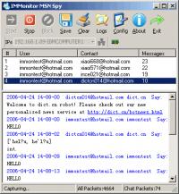 IMMonitor MSN Spy 2.2.8 screenshot. Click to enlarge!