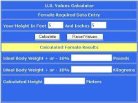 Ideal Body Weight Calculator 1.0 screenshot. Click to enlarge!