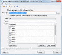 Import Table from Excel for Oracle 1.08.00 screenshot. Click to enlarge!