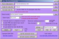 Index Files Search Words Lite 4.70 screenshot. Click to enlarge!