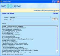 InfoGoGetter 1.0 screenshot. Click to enlarge!
