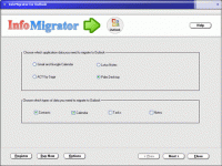 InfoMigrator for Outlook 2.0.2.1211 screenshot. Click to enlarge!