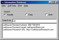 Information Retriever 2.2.0 screenshot. Click to enlarge!