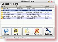 Instant LOCK Hide n Guard, Files n Folders 3.0 screenshot. Click to enlarge!