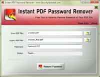 Instant PDF Password Remover 7.0 screenshot. Click to enlarge!