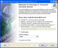 Internet Explorer Password Recovery 5.0.0.505 screenshot. Click to enlarge!