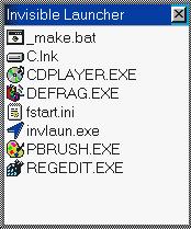Invisible Launcher 1.01 screenshot. Click to enlarge!