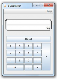 JCalculator 1.0 screenshot. Click to enlarge!