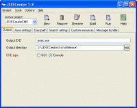 JEXECreator 1.9.3 screenshot. Click to enlarge!