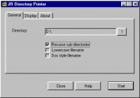 JR Directory Printer 1.2 screenshot. Click to enlarge!