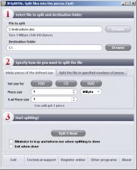 JR Split File Pro 3.0 screenshot. Click to enlarge!