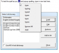 JRSpell Checker 5.0 screenshot. Click to enlarge!