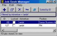 Job Seek Manager 2.1 screenshot. Click to enlarge!