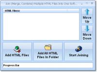 Join (Merge, Combine) Multiple HTML Files Into One Software 7.0 screenshot. Click to enlarge!