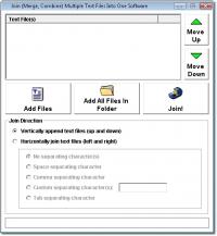 Join (Merge, Combine) Multiple Text Files Into One Software 7.0 screenshot. Click to enlarge!