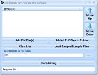 Join Multiple FLV Files Into One Software 7.0 screenshot. Click to enlarge!