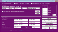 Julian-Gregorian-Dee Date Calculator 6.42t screenshot. Click to enlarge!