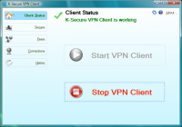K-Secure VPN 3.0.4.5616 screenshot. Click to enlarge!