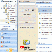 KBase for Outlook 2 screenshot. Click to enlarge!
