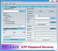 KRyLack ZIP Password Recovery 3.60.68 screenshot. Click to enlarge!