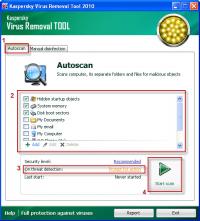 Kaspersky Virus Removal Tool 15.0.19.0 (1.07.2017 screenshot. Click to enlarge!