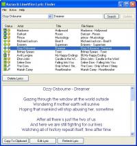 Kazaa & LimeWire Lyric Finder 1.3.5 screenshot. Click to enlarge!