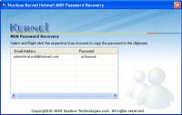 Kernel Hotmail MSN Password Recovery 4.01 screenshot. Click to enlarge!