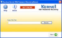 Kernel VBA Password Recovery 4.02 screenshot. Click to enlarge!