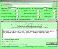 Keywords Meta Tag Generator Advanced 9.57 screenshot. Click to enlarge!