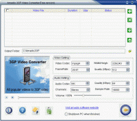 Kingdia 3GP Video Converter 3.7.12 screenshot. Click to enlarge!