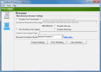 KioWare Browser 7.3.0.0 r1218 screenshot. Click to enlarge!