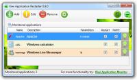 Kiwi Application Restarter 0.9.1 screenshot. Click to enlarge!