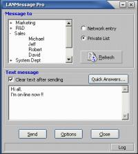 LANMessage Pro 4.00 screenshot. Click to enlarge!