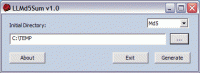 LLMd5Sum 1.3 screenshot. Click to enlarge!