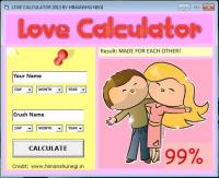 LOVE CALCULATOR 2013 1.0.0.0 screenshot. Click to enlarge!
