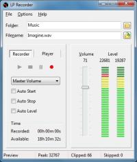 LP Recorder 10.1.1 screenshot. Click to enlarge!
